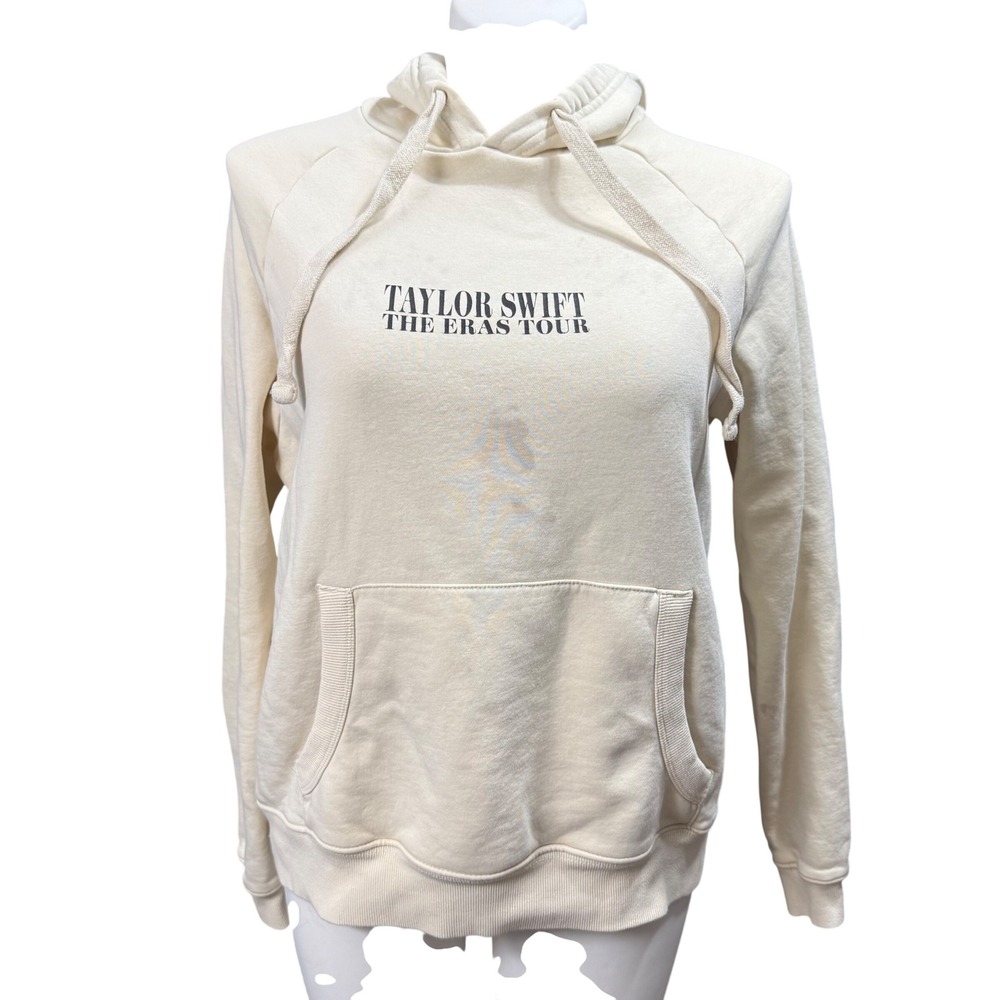 Taylor Swift The Eras Tour Beige Graphic Hoodie Sweatshirt S